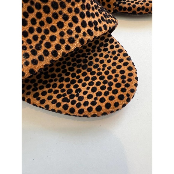 Alexander Wang Brown/Black Animal Print Suede Avery Block Heel Mules Size 38 - Picture 11 of 12
